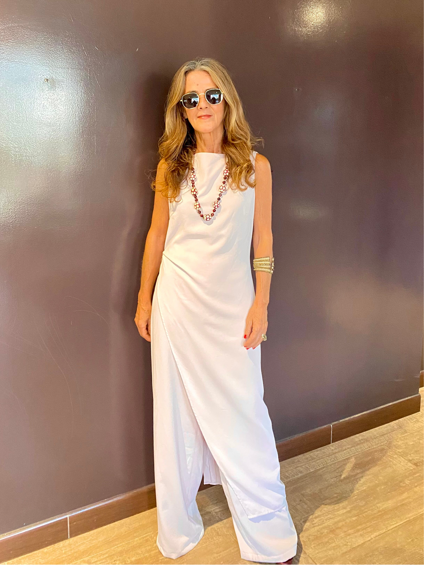 conjunto con blusón y pantalón mujer