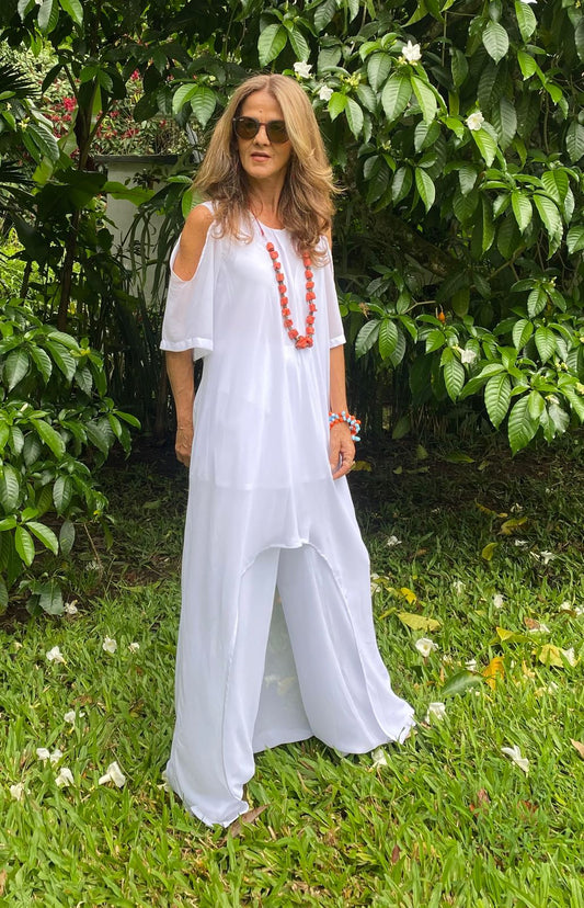 Conjunto Ilusión con Manga Blanco