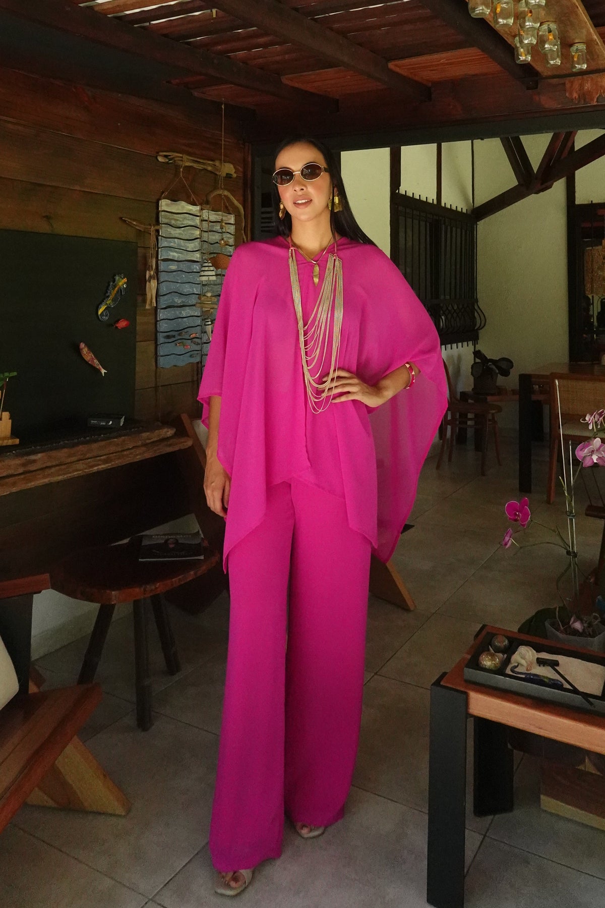 Conjunto Indonesia Fucsia