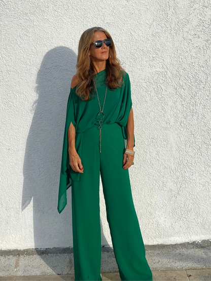 Conjunto Indonesia- Pantalón bota recta cremallera